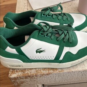 Lacoste White and Green Casual Sneakers